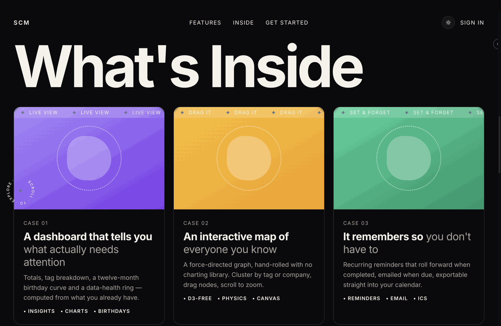 Smart Contact Manager landing page